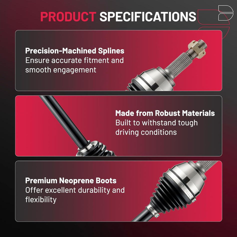 BDFHYK NCV53911 CV Axle Shaft Assembly Front Left Compatible with Nissan Altima; Compatible with Nissan Rogue; Compatible with Nissan Rogue Select; Compatible with Nissan Sentra