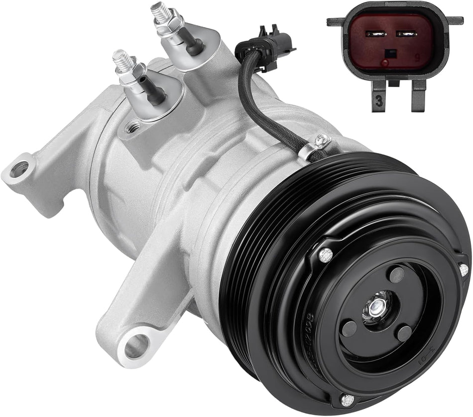 BDFHYK 68357 Air Conditioning A/C Compressor with Clutch Compatible with Jeep Grand Cherokee 2005-2007, Commander 2006-2007, Compatible with Chrysler Aspen 2007, 3.7L 4.7L