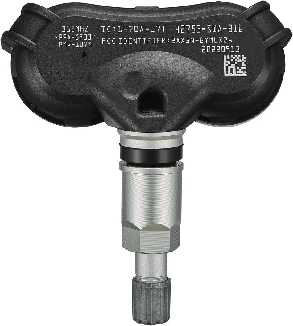 BDFHYK TPMS Sensor Compatible with Honda 2007-2008 Fit, 2008-2012 Accord, 2007-2011 CRV 315Mhz Programmed Tire Pressure Monitoring Sensor Replaces# 42753S2A325, 42753SWA315 1PCS