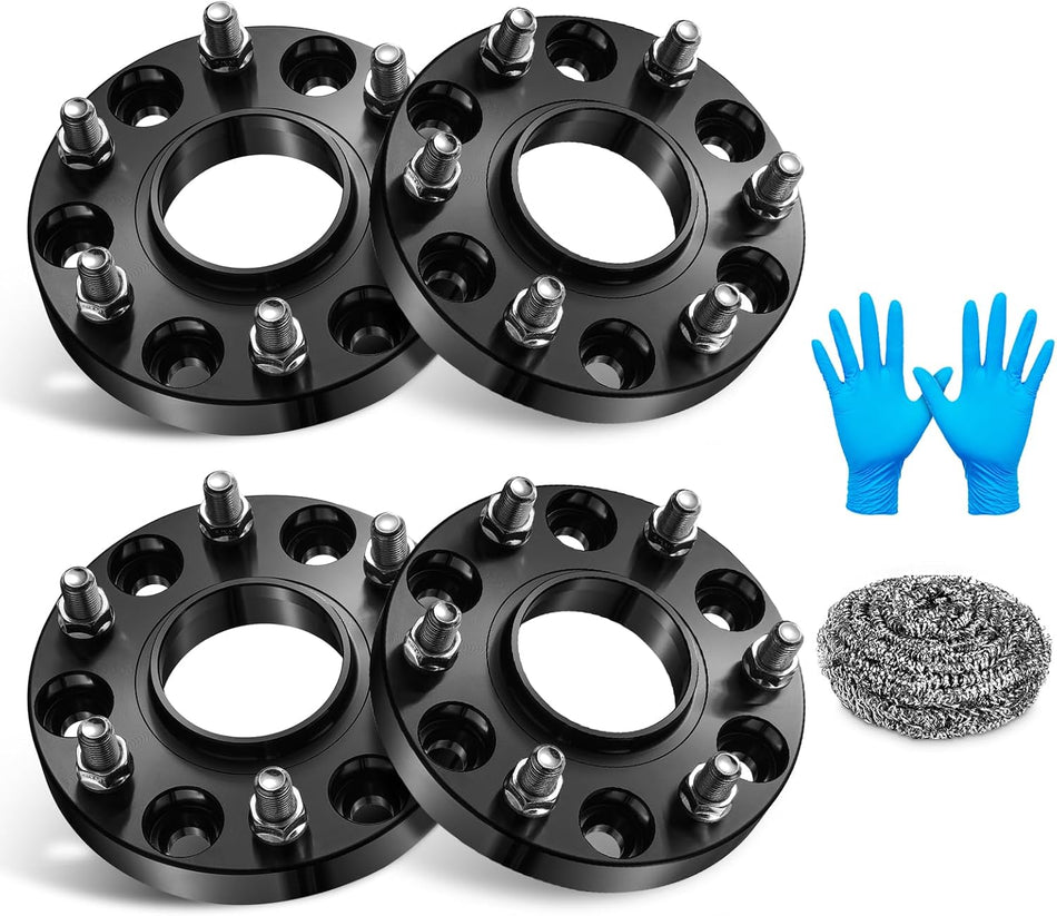 BDFHYK 6x139.7mm Wheel Spacers 1 inch 6x5.5 Hubcentric Wheel Spacer Compatible with Ram 1500 2019-2024, Forged 6 Lug Wheel Adapters M14x1.5 & 77.8mm Hub Bore, Set of 4