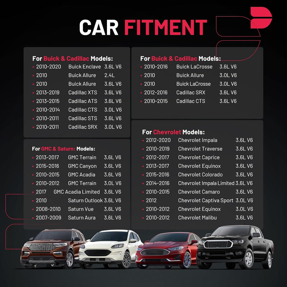 BDFHYK Ignition Coil Pack and Iridium Spark Plugs Compatible with Chevrolet Buick Cadillac GMC Saturn 3.6L and CTS 2.4L 3.0L 3.6L l4 V6 UF-569 41-109, Sets of 6