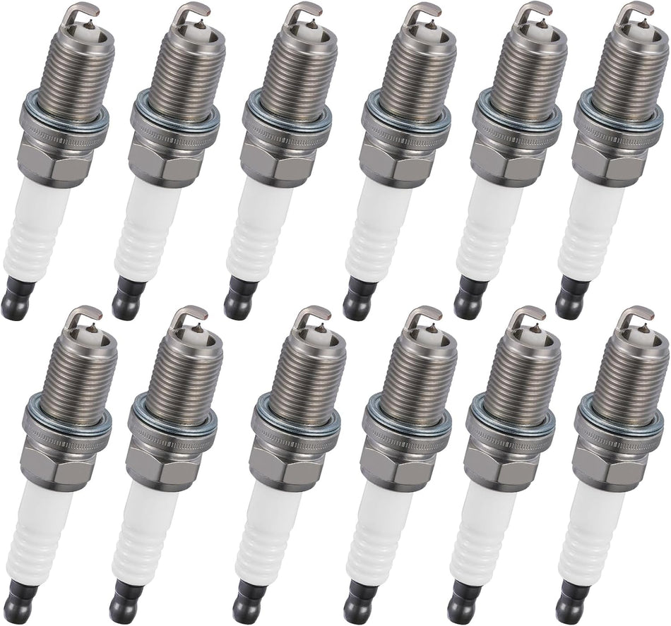 BDFHYK 2382 Iridium Spark Plugs Compatible with Chrysler Cirrus Sebring for Acura RL SLX TL for Kia Amanti Optima Sorento Sedona 3.0L 3.5L V6 Replacement for BKR5ES-11 Set of 12