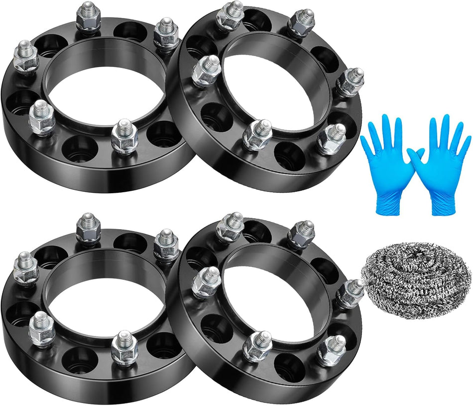BDFHYK 6X5.5 Wheel Spacers 1.25 inch 6x139.7mm Hub Centric Wheel Spacer Set with M12x1.5 Studs 106mm Center Bore Compatible with Lexus GX470 GX460 4Runner FJ Cruiser Sequoia Tacoma Tundra, Set of 4