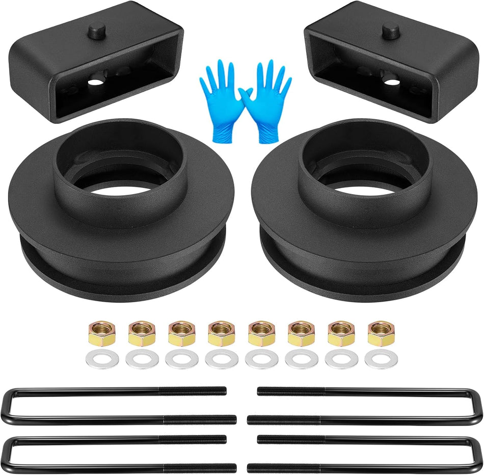 BDFHYK Front and Rear Leveling lift kit Compatible with Chevy Silverado 1500 99-06, Compatible with GMC Sierra 1500 99-06, Iron Billet Strut Spacers Leveling Kit Suspension Leveling Lift Kit