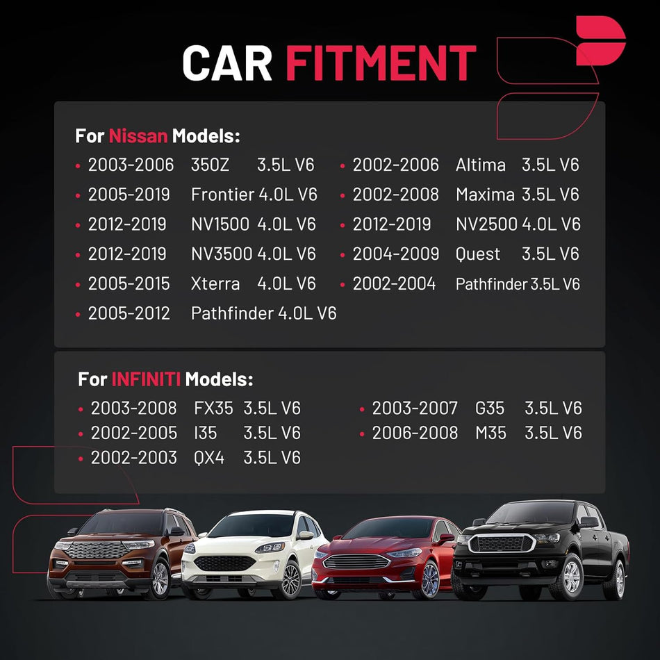 BDFHYK Set of 6 Ignition Coils pack UF401 & Iridium Spark Plugs NGK4469 Compatible with INFINITI FX35 G35 I35 M35 QX4 Nissan 350Z Altima Frontier 350Z 3.5L 4.0L V6 Replacement for C1439 22448-AL615