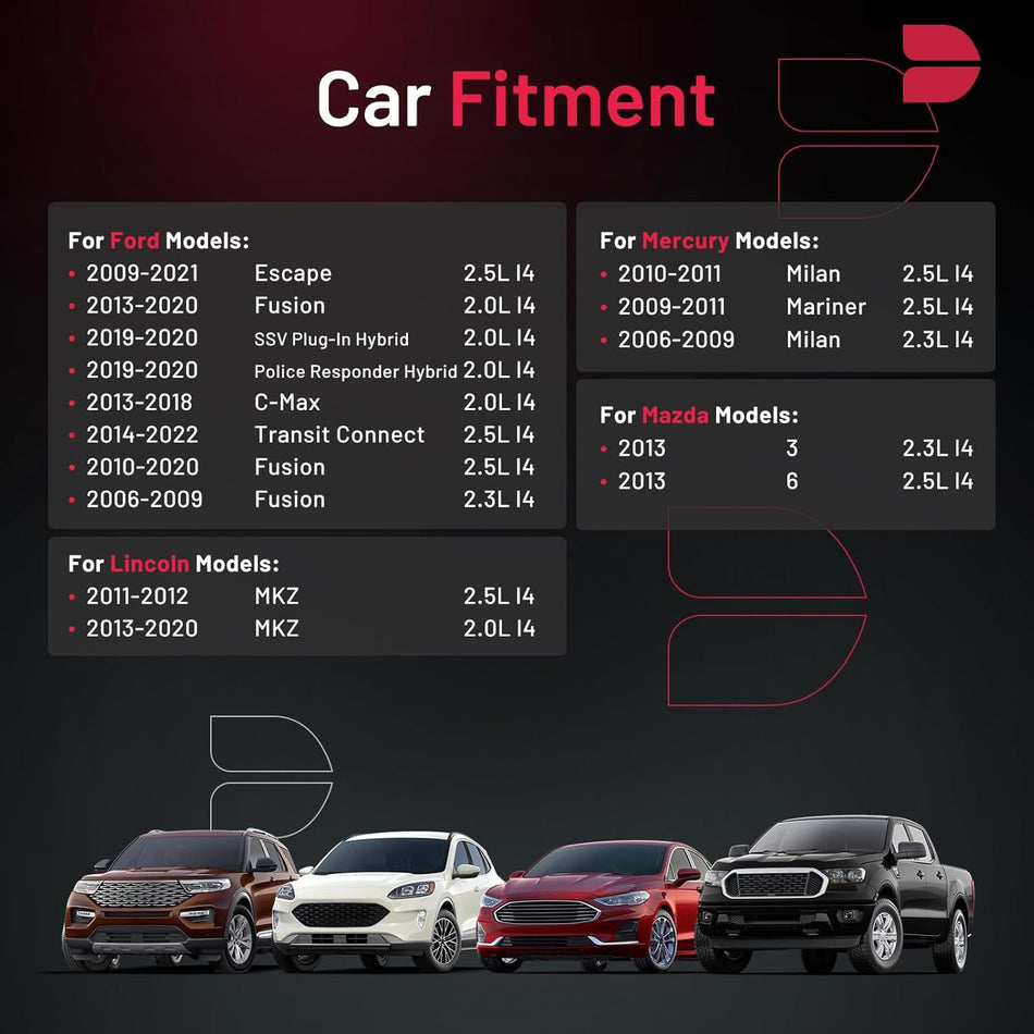 BDFHYK SP530 Iridium Spark Plugs Compatible with Mazda 3 6 for Lincoln MKZ for Mercury Mariner Milan C-Max Escape Fusion Transit Connect 2.0L 2.3L 2.5L L4 Engine Replacement for AYFS32YR, Set of 4