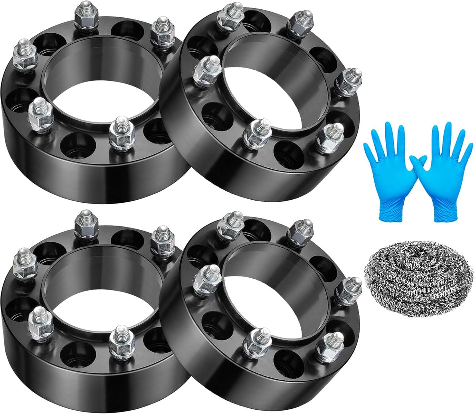 BDFHYK 6X5.5 Wheel Spacers 2 inch 6x139.7mm Hub Centric Wheel Spacer Set with M12x1.5 Studs 106mm Center Bore Compatible with Lexus GX470 GX460 4Runner FJ Cruiser Sequoia Tacoma Tundra, Set of 4
