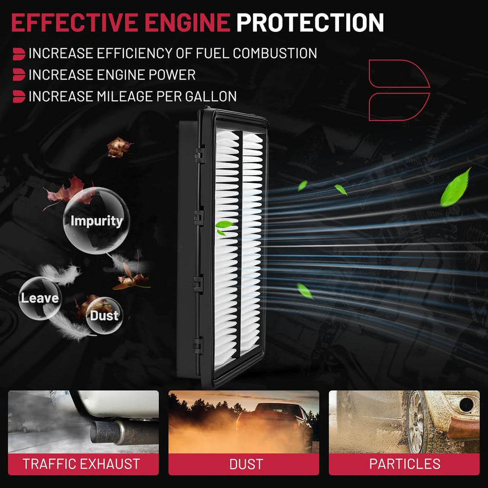 BDFHYK CA11943 Engine Air Filter Compatible with Hyundai Palisade 2020-2024, Santa Fe 2017-2020, Compatible with Kia Sorento 2016-2020, Sedona 2015-2021, Telluride 2020-2024, Replace 28113-A9100