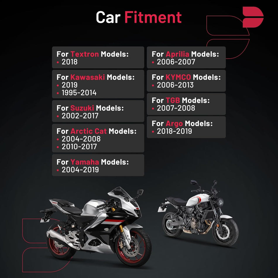 BDFHYK 4578 Iridium Spark Plugs Compatible with Aprilia for Kawasaki for Yamaha for Textron compatible with Suzuki Universal Motorcycle Spark Plugs Replacement for CR7E Set of 4