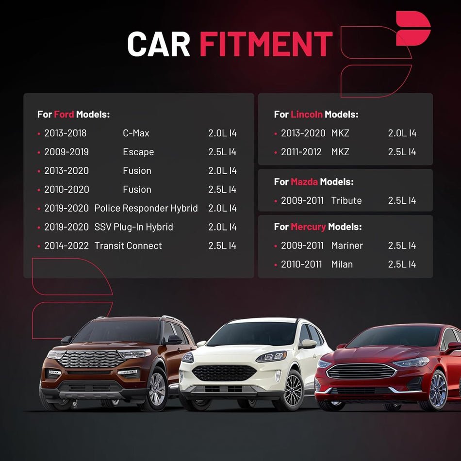 BDFHYK Ignition Coil Pack Set of 4 Compatible with Lincoln MKZ, Mariner Milan, Fusion Transit Connect Escape C-Max,Compatible with Mazda Tribute 2.0L 2.5L L4 Replacement for UF621 DG522 9E5Z12029A