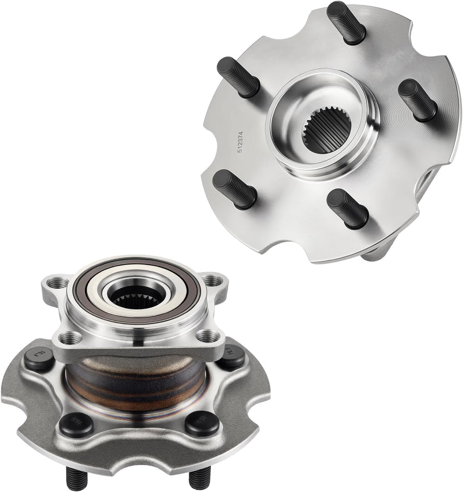 BDFHYK 512374 2PCS Rear Wheel Bearing and Hub Assembly 5 Lugs 4WD Compatible with Toyota RAV4 2006-2018, Compatible with Lexus NX200t NX300 NX300h 2015-2021
