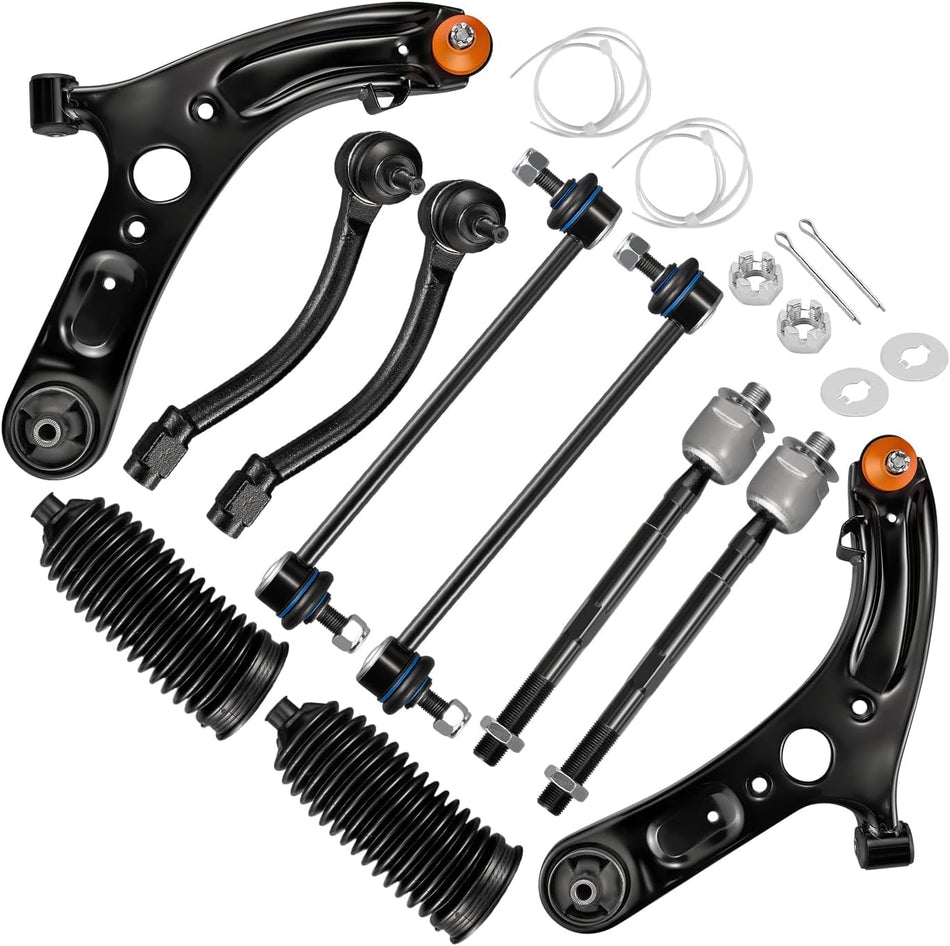 BDFHYK 10PCS Suspension Kit Front Lower Control Arms,with Ball Joint Compatible with Hyundai Elantra,Elantra Coupe,Elantra GT 2011-2017, Compatible with Hyundai Veloster 2012-2017 for K622232 K622646