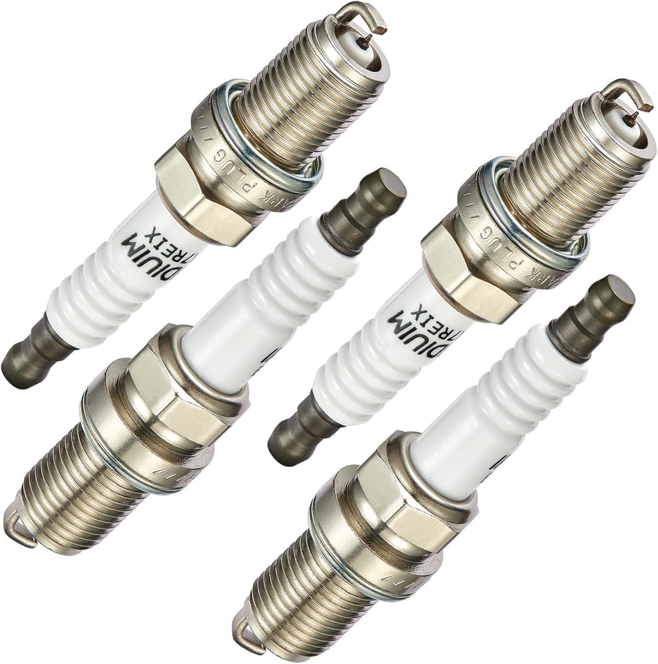 BDFHYK Set of 4 Iridium Spark Plug Compatible with Honda Civic, Compatible with Volkswagen Passat Golf Jetta Scirocco 1.6L 1.8L 2.0L L4 Engine Replacement for BKR7EIX 2551 SP1011 9770 2667
