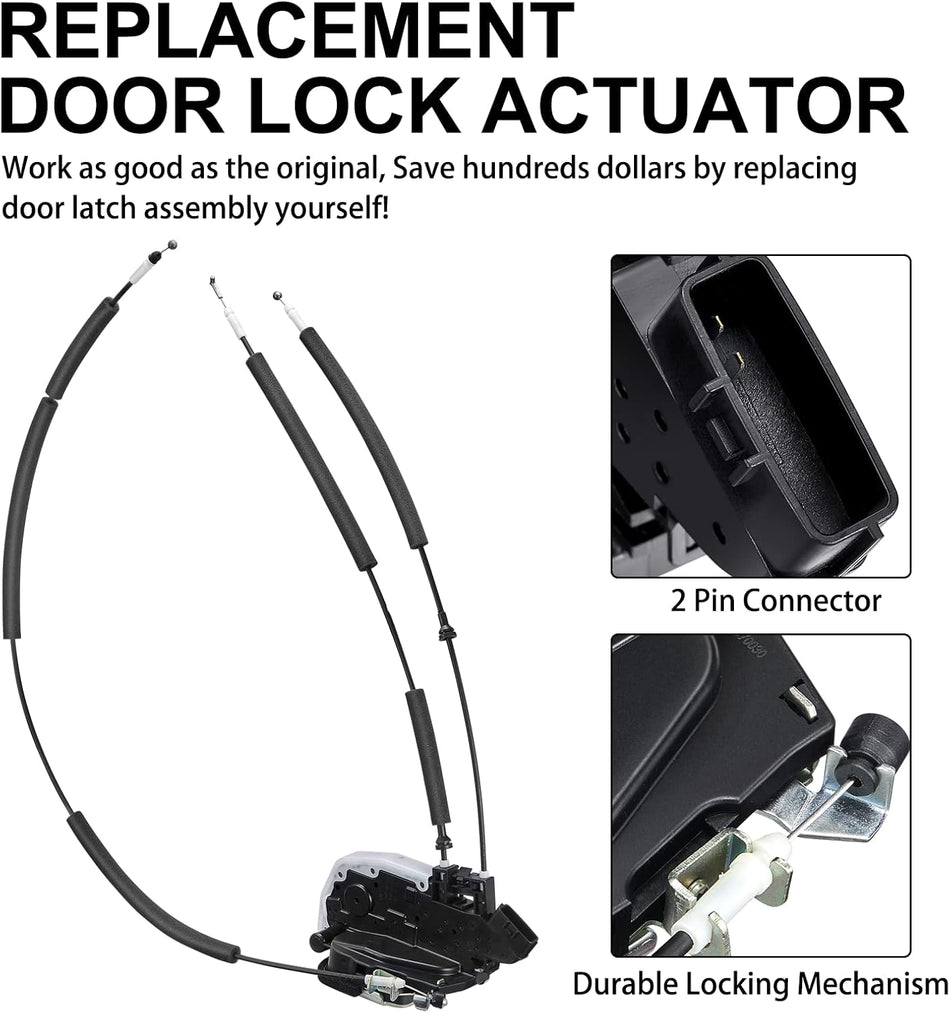SYERAL Power Door Lock Actuator Assembly 937-269 Rear Right Passenger Side Door Latch Compatible with Nissan 2008-2015 Rogue, 2014-2015 Rogue Select