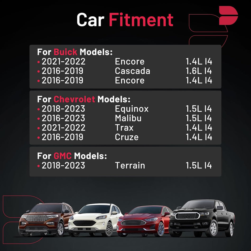 BDFHYK 91970 Platinum Iridium Spark Plugs Compatible with Buick Cascada Encore,Compatible with Chevy Cruze Equinox Malibu Trax,Terrain 1.4L 1.5L 1.6L L4 Replacement for ILNAR8B7G 90644 Set of 4