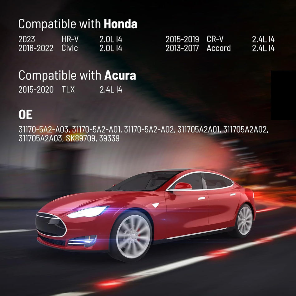 BDFHYK 39339 Belt Tensioner Assembly Pulley Compatible with 2013-2023 Honda HR-V Civic CR-V Accord 2.0L l4,Compatible with 2015-2020 Acura TLX 2.4L l4, Replaces 311705A2A02, 311705A2A03, SK89709