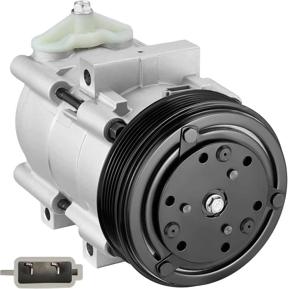 BDFHYK 58167 Air Conditioning A/C Compressor with Clutch Compatible with Ford F-150 2002-2003, F-250 F-350 F-450 F-550 Super Duty, 4.6L 5.4L 6.8L 2002-2007