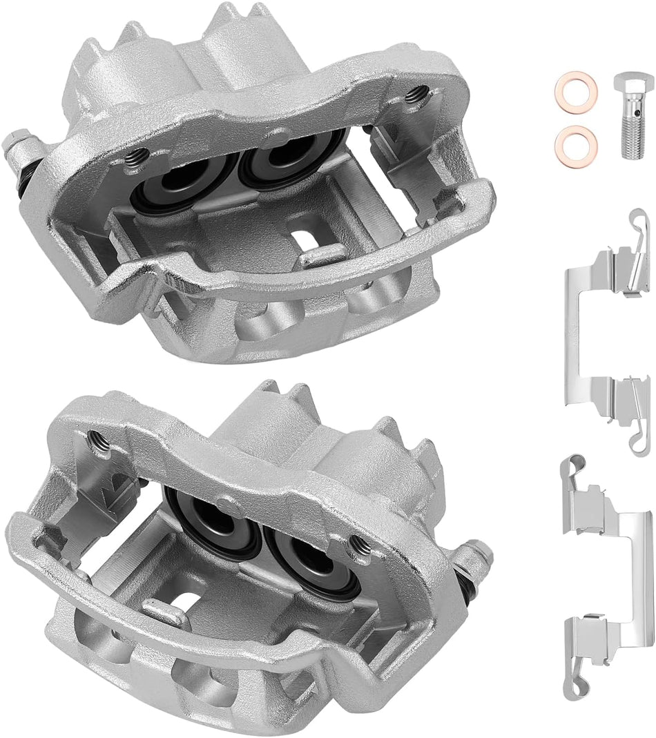 BDFHYK 2pcs Rear Disc Brake Caliper Assembly with Bracket Compatible with Ford Excursion 2000-2005 5.4L V8/6.0L V8/6.8L V10/7.3L V8, Compatible with Ford F-250 Super Duty 2000-2004 5.4L V8/6.0L V8