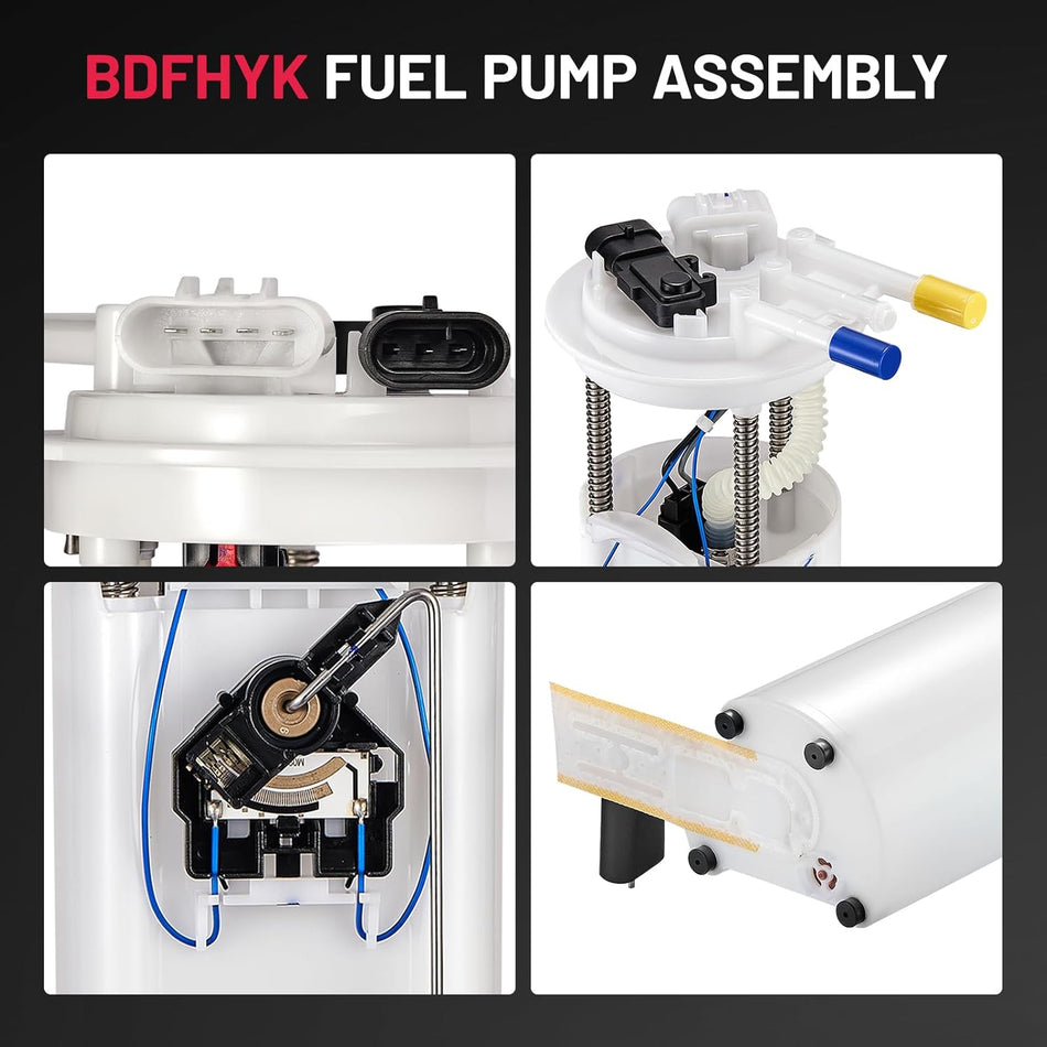 BDFHYK Electric Fuel Pump Assembly E3508M Compatible with 2002-2003 Cadillac Escalade V8 5.3L 6.0L, 2000-2003 Chevrolet Tahoe V8 4.8L 5.3L, 2000-2003 GMC Yukon V8 4.8L 5.3L 6.0L GAS Type