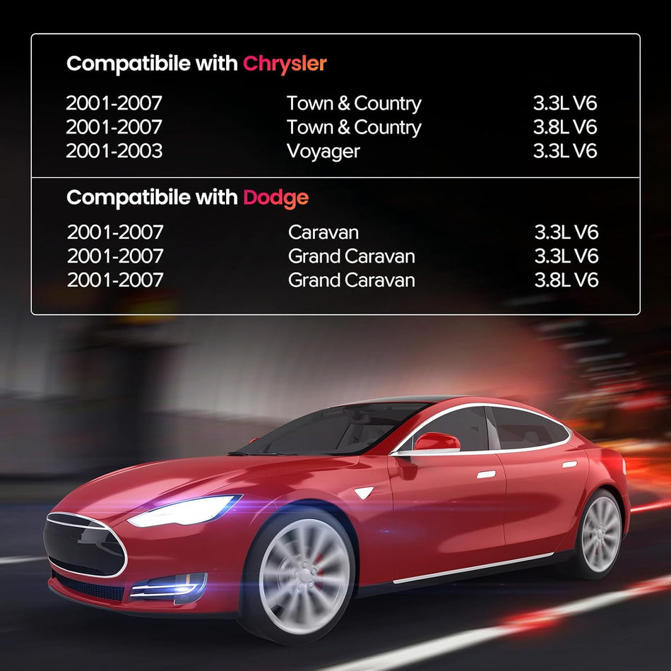 BDFHYK Belt Tensioner Assembly with Pulley Compatible with Chrysler Town & Country Voyager, Compatible with Dodge Caravan Grand Caravan 3.3L 3.8L, 2001-2007, Drive Belt Tensioner Replaces 90K-38185