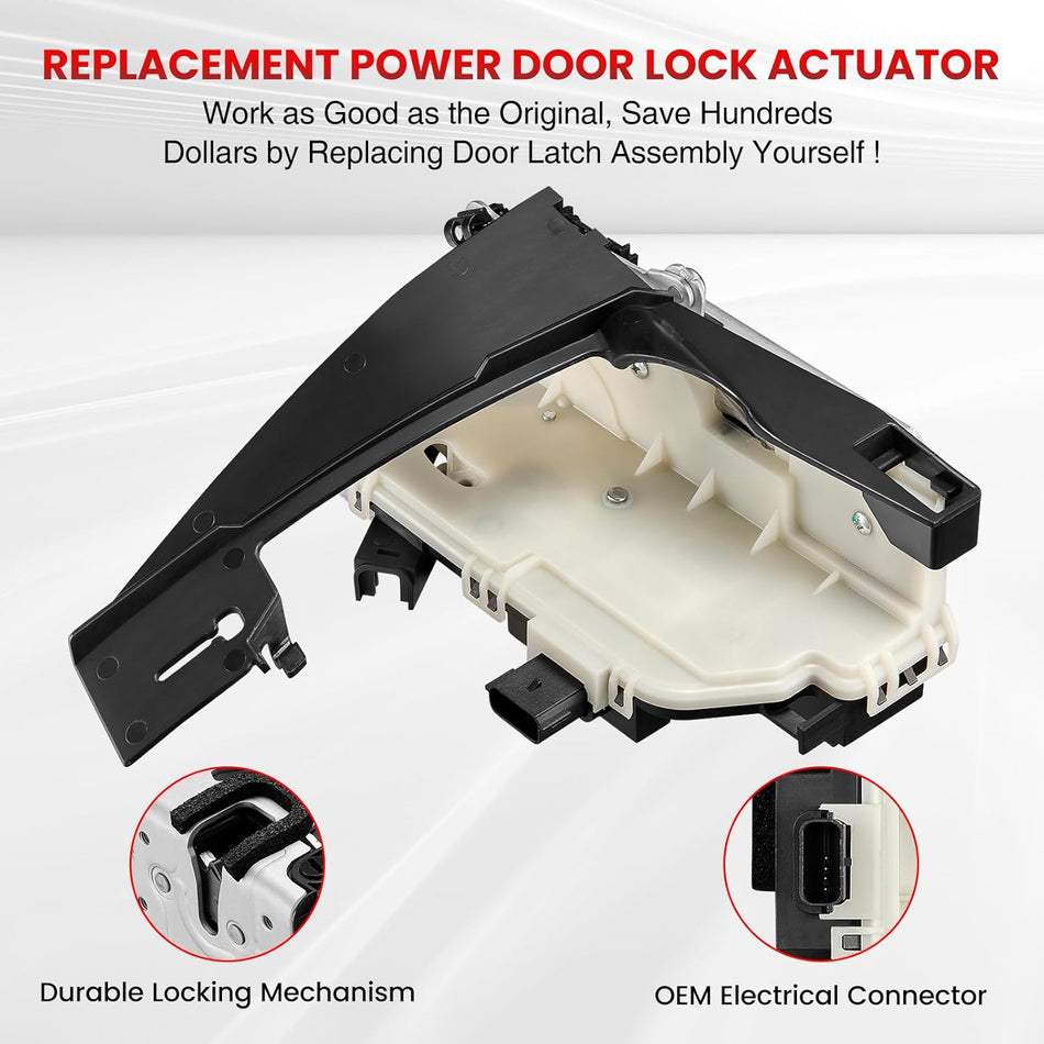 SYERAL 937-653 Rear Right Passenger Side Door Latch Compatible with Ford Escape 2008-2012, Compatible with Mercury Mariner 2008-2011, Power Door Lock Actuator w/Latch Assembly