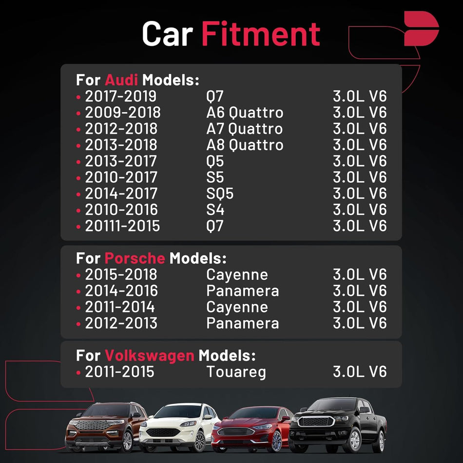 BDFHYK 94460 Platinum Iridium Spark Plugs Compatible with Porsche Cayenne Panamera,Compatible with Audi A6 Quattro A7 Quattro A8 Quattro Q5 Q7 Q7 S4 S5 SQ5 3.0L V6 Replacement for APP3924 Set of 6