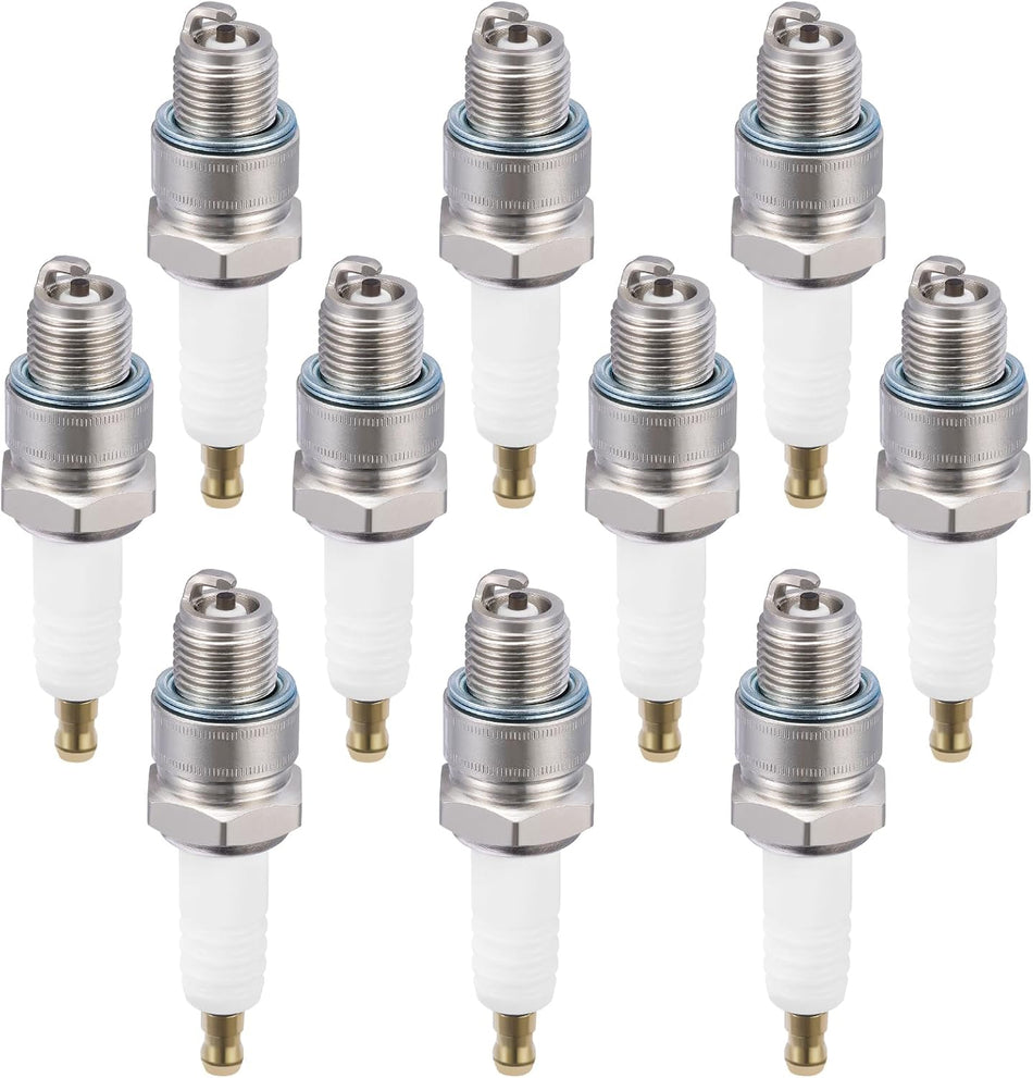 BDFHYK 1134 universal Spark Plugs Compatible with Yamaha for Tohatsu for Mariner 2-Stroke Outboard Engines Replacement for BR8HS-10 Set of 10