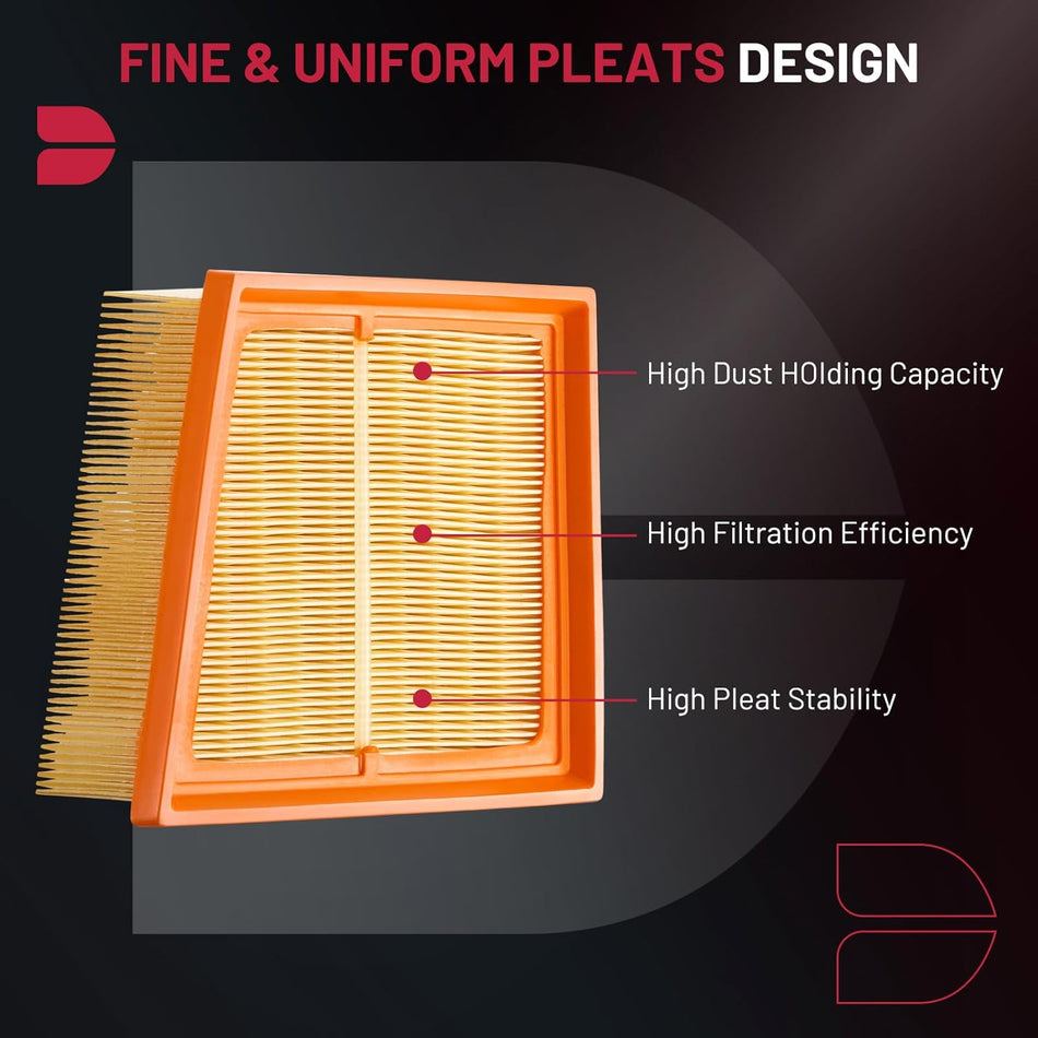 BDFHYK CA10997 Engine Air Filter Compatible with Ford Fiesta 2014-2017 L3 1.0L, Fiesta 2011-2019 L4 1.6L, Replace# 8V21-9601AA