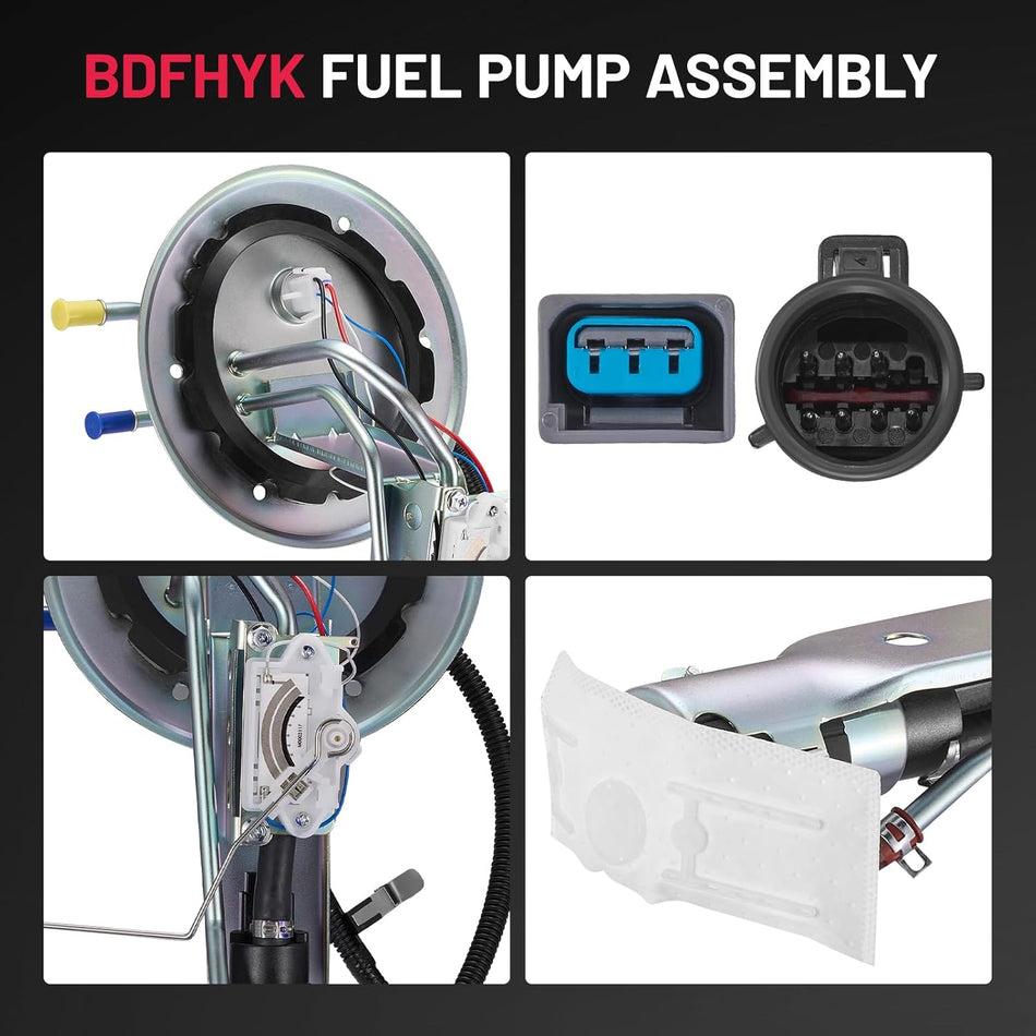 BDFHYK Electric Fuel Pump Module Assembly Compatible with Ford Crown Victoria, Compatible with Lincoln Town Car, 2001 2002 4.6L V8 Replace E2382S