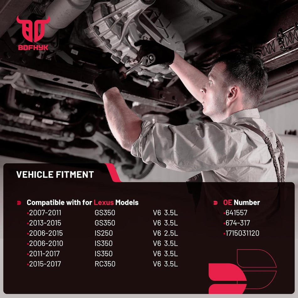 BDFHYK Front Left Exhaust Manifold Catalytic Converter with Gasket Kit Compatible with Lexus GS350 07-11, IS250 06-15, IS350 06-17, RC350 15-17, V6 2.5L 3.5L, EPA Compliant, Replace 641557