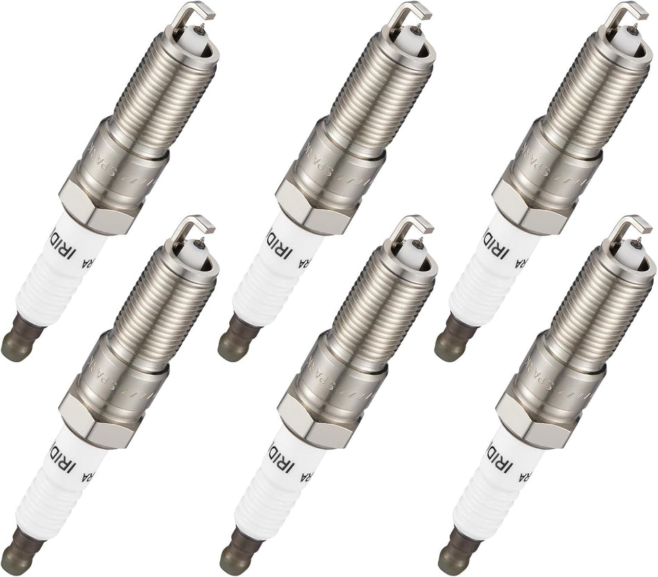 BDFHYK Iridium Spark Plugs LZTR5AGP Compatible with Jeep Wrangler, Compatible with Dodge Grand Caravan, Pacifica Town & Country Voyager, VW Routan 3.3L 3.8L V6 Replacement for 3381 Set of 6