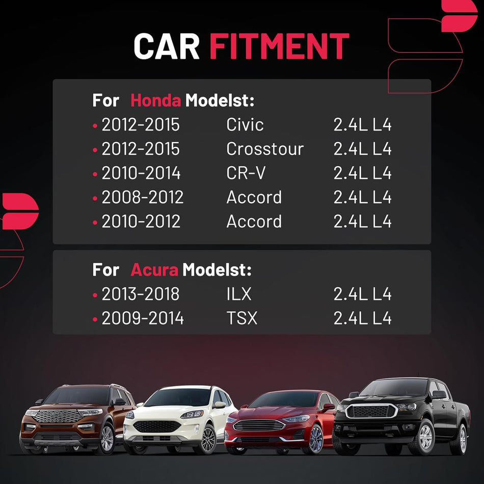 BDFHYK Ignition Coil Pack UF602 Set of 4 Compatible with Acura ILX TSX Honda Civic Crosstour CR-V Accord 2.4L L4 Replacement for C1662 5C1719 E1102 52-2074 IC692 30520-R40-007