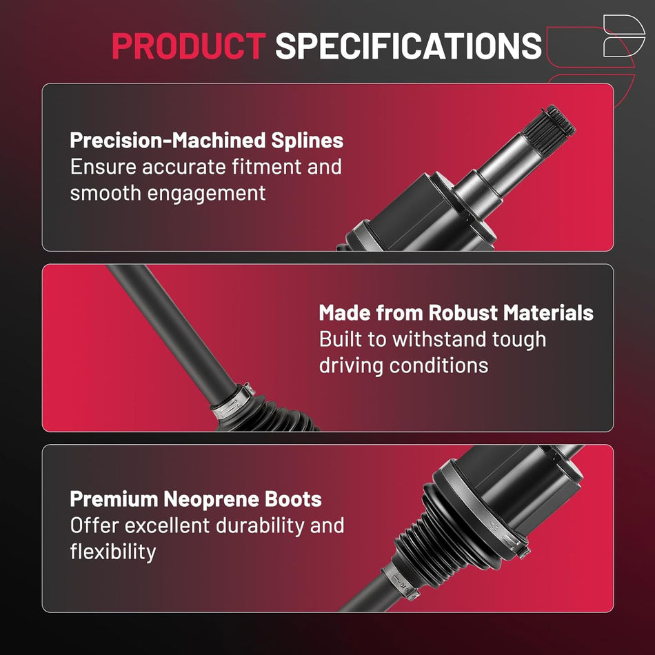 BDFHYK NCV10049 CV Axle Shaft Assembly Front Left/Right Compatible with Buick LaCrosse 2010-2016, Buick Regal 2011-2017, Cadillac XTS 2013-2019, Chevy Impala 2014-2020, Chevy Malibu 2013-2015