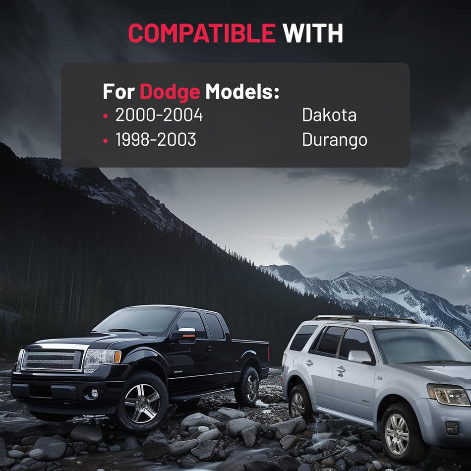 SYERAL Front Left Driver Side Door Latch Lock Actuator Compatible with Dodge Dakota 2000-2004, Durango 1998-2003 Replaces 931-626, 931626, 55256713, 55256713AB, 55256713AC, 55256713AD