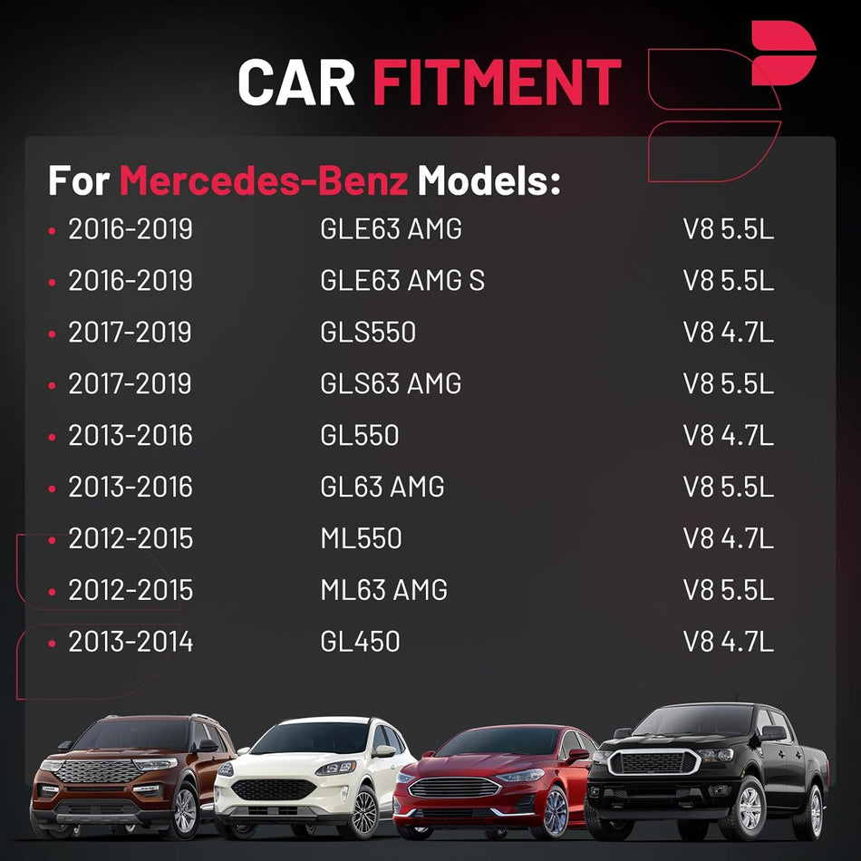 BDFHYK Ignition Coil Packs Compatible with Mercedes-Benz GLE63 GLS550 GLS63 GL550 GL63 ML550 ML63 GL450 4.7L 5.5L V8 2012 2013 2014 2015 2016 2017 2018 2019 Coil for UF733 UF741 A2769063700 Set of 8