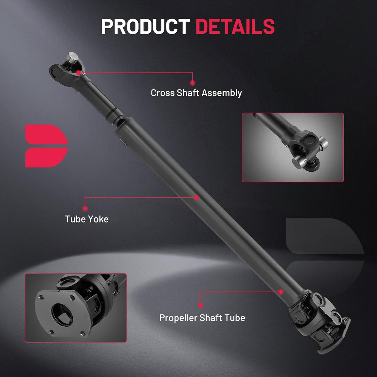 BDFHYK complete front drive shaft with 5C3Z4A376D cross-reference for Ford applications