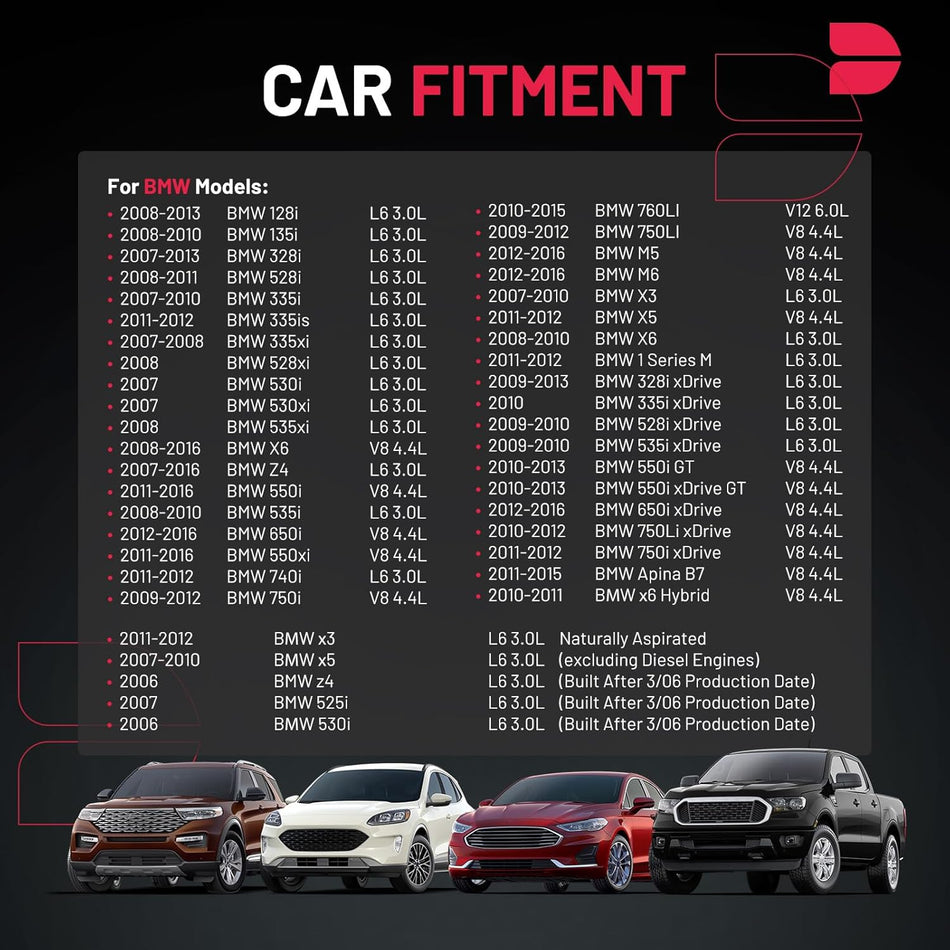 BDFHYK High Performance Ignition Coil 6 Pack Compatible with BMW 1Series M 328i 335i 525i 528i 650i 740i M5 M6 X3 X5 X6 Z4 L6 V8 V12 3.0L 4.4L 6.0L 12137594937 5C1698