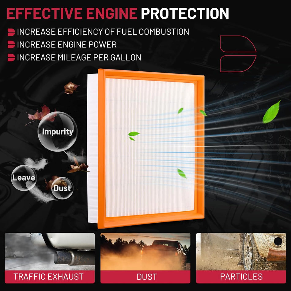 BDFHYK CA12295 Engine Air Filter Compatible with Subaru Ascent Crosstrek Forester Impreza Legacy Outback WRX H4, 2.0L 2.4L 2.5L H4, Replace 16546-AA16A AF5293 A3109C