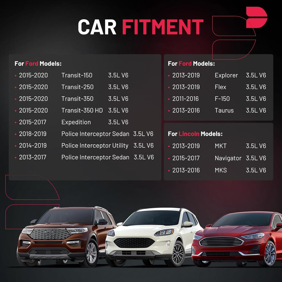 BDFHYK Ignition Coils Pack Compatible with Lincoln MKS MKT Navigator F-150 Explorer Expedition Taurus Flex 2012 2013 2014 2015 2016 2017 V6 3.5L Coil for UF646 DG549 C1814 Set of 6