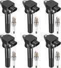 BDFHYK 6 Ignition Coil UF481 and 6 Iridium Spark Plug 7092 For Mitsubishi Endeavor Galant V6 3.8L 2004-2008
