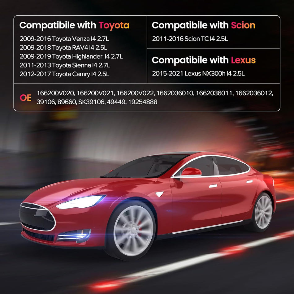 BDFHYK 39106 Belt Tensioner Assembly Pulley Compatible with 2009-2021 Lexus NX300h & Scion tC & Toyota Highlander RAV4 Camry Venza Sienna l4 2.5L 2.7L,Tensioner pulley Replacement 89660 49449 SK39106