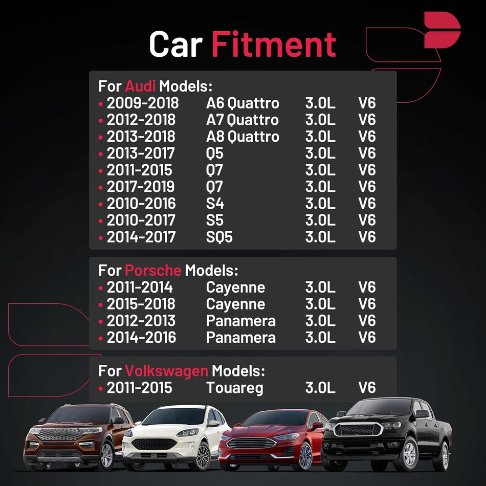 BDFHYK 2668 Iridium Spark Plugs Compatible with Porsche Cayenne Panamera for Audi A6 Quattro A7 Quattro A8 Quattro Q5 Q7 S4 S5 SQ5 for VW Touareg 3.0L V6 Replacement for BKR8EIX Set of 4