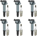 BDFHYK 6 Ignition Coil UF486 and 6 Iridium Spark Plug XP104 for Lincoln Zephyr; Mercury Milan; Ford Fusion, Tribute 3.0L V6