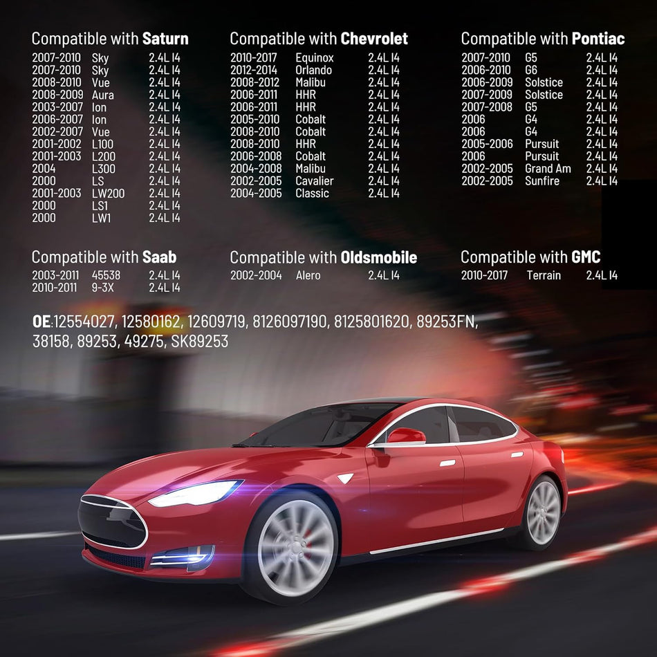 BDFHYK 38177 Belt Tensioner Assembly Pulley Compatible for 2002-2017 Buick Chevrolet GMC Oldsmobile Pontiac Saturn, Drive Belt Tensioner Replacement 89316 49281 419-015 45546