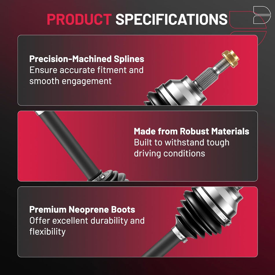 BDFHYK NCV11187 CV Axle Shaft Assembly Front Left Compatible with Compatible with Ford Fusion 2013-2020; Compatible with Lincoln MKZ 2013-2016