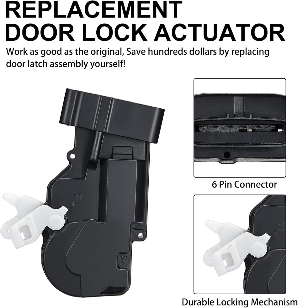 SYERAL Power Door Lock Actuator 746-638 Front Left Driver Side Door Latch Compatible with Toyota 2000-2005 Avalon, 1999-2003 Camry, 2001-2007 Sequoia, 1999-2003 Solara, 2004-2006 Tundra
