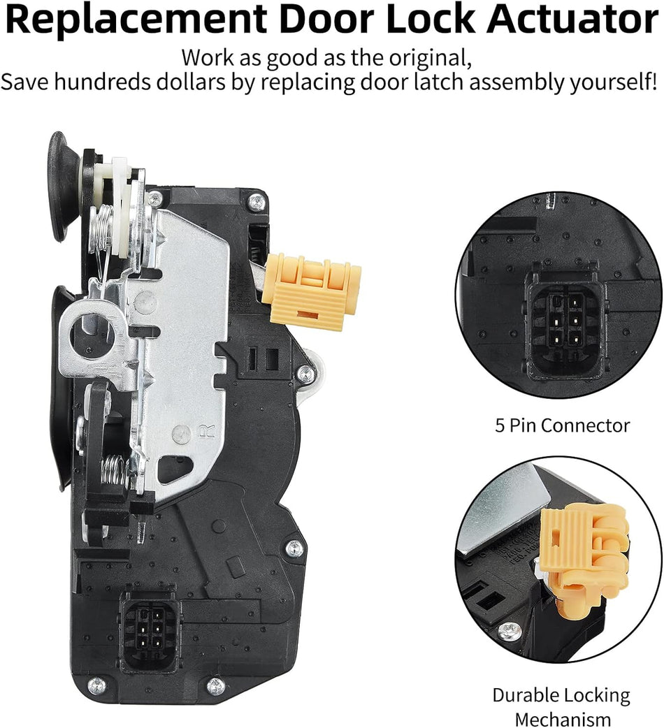 SYERAL Power Door Lock Actuator Rear Right Passenger Side 931-109 Latch Motor Replacement for 2007-2009 Cadillac Escalade Chevy Silverado Suburban Avalanche Tahoe GMC Yukon