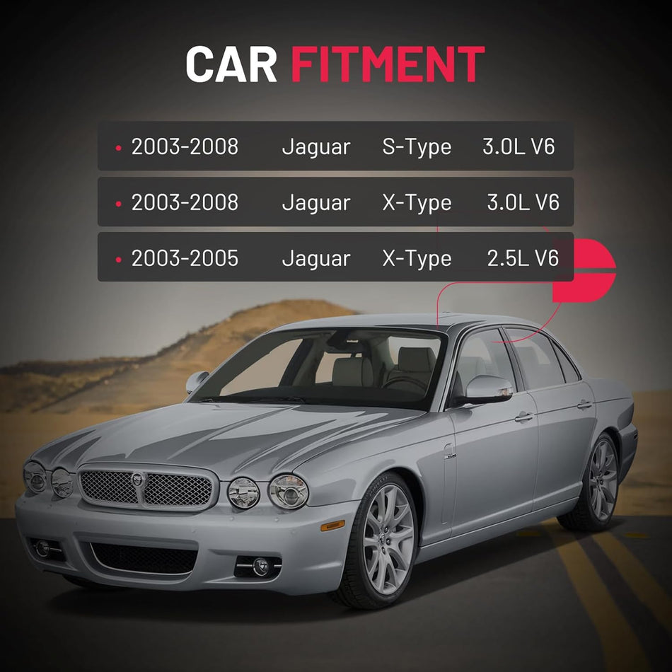 BDFHYK Ignition Coil Pack UF435 and Iridium Spark Plugs SP479 Compatible with Jaguar 2003-2008 S-Type 2001-2008 X-Type 2001-2005 X-Type 2.5L 3.0L V6 UF435T GN10327 C2S11480,Set of 6