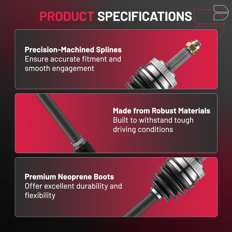 BDFHYK NCV37002 CV Axle Shaft Assembly Front Right Compatible with Compatible with Hyundai Sonata 2011-2014