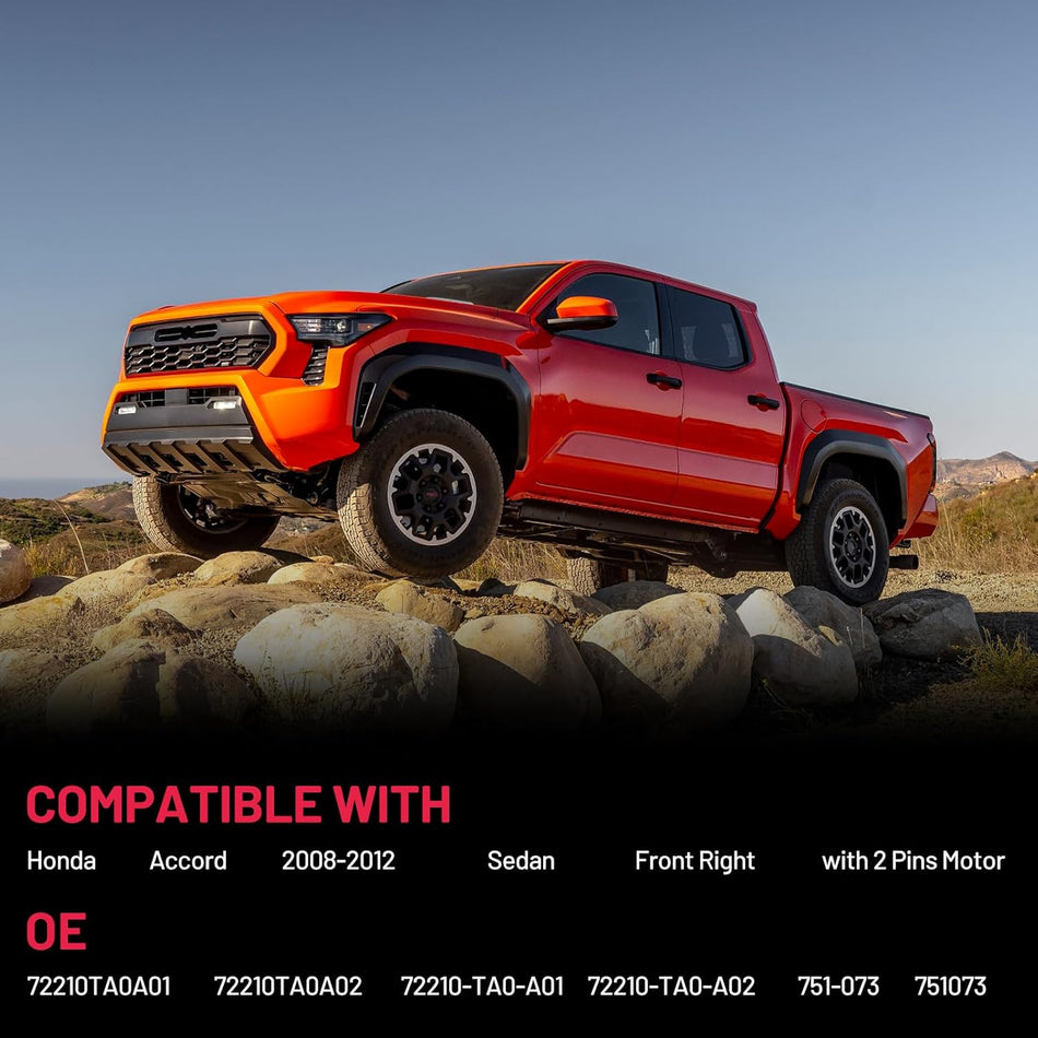 751-073 Power Window Regulator with Motor Front Right Compatible with Honda Accord 2008-2012